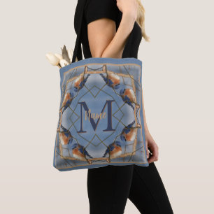 Tote Bag Monogramme personnalisé Votre initiale Art de la n