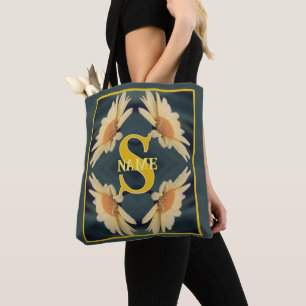 Tote Bag Monogramme personnalisé Votre initiale Nom Art de