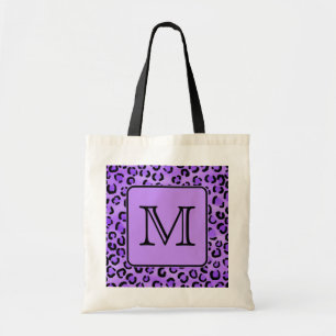Tote Bag Monogramme pourpre de coutume d'empreinte de