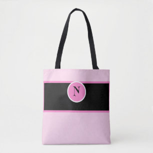 Tote Bag Monogramme rose fille jolie personnalisée