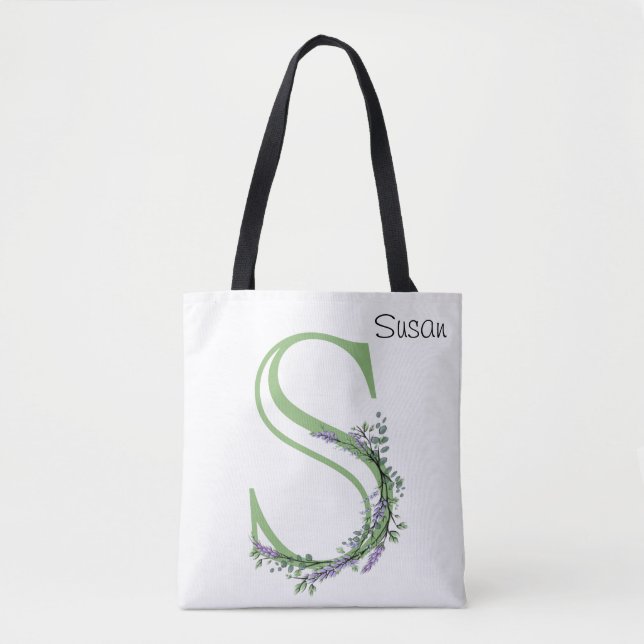 Tote Bag Monogramme S Lavande Eucalyptus (Devant)