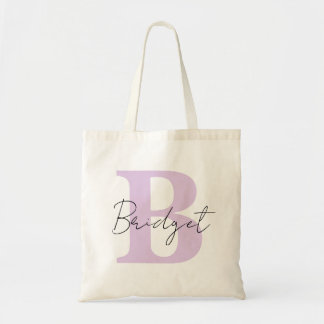 Tote Bag Monogramme simple et nom Calligraphie moderne