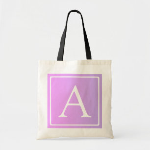 Tote Bag Monogramme simple   Ombre subtil rose/violet