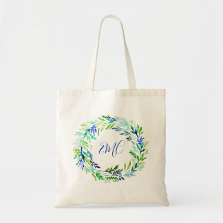 Tote Bag Monogramme vert Fourre-tout de guirlande