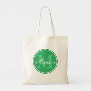 Tote Bag Monogramme vert Prestige