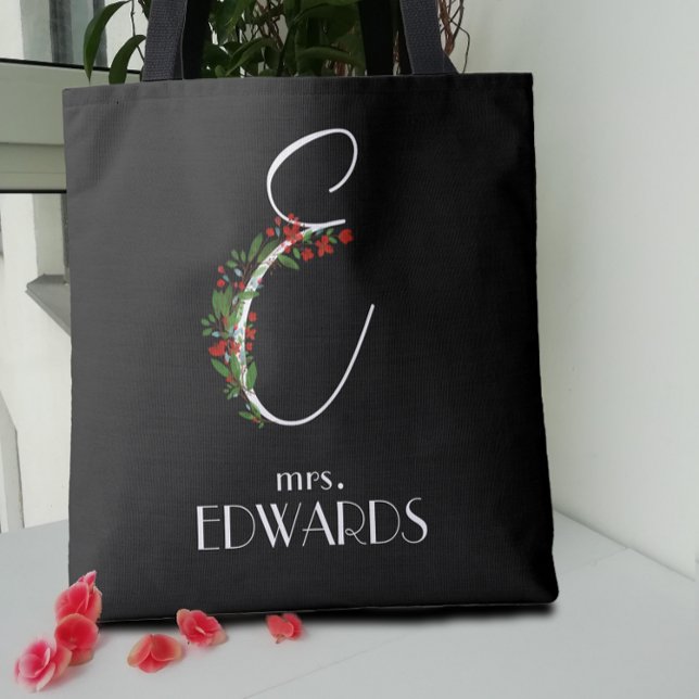 Tote Bag Monographie d'aquarelle rustique E professeur (Créateur téléchargé)