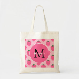Tote Bag Monographie rose fraise