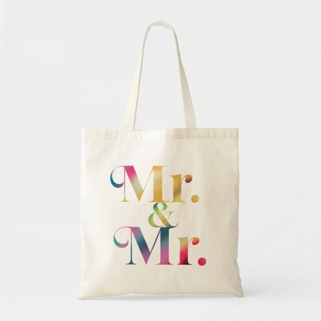 Tote Bag Monsieur & Monsieur Gay Enterrement de vie de garç (Devant)