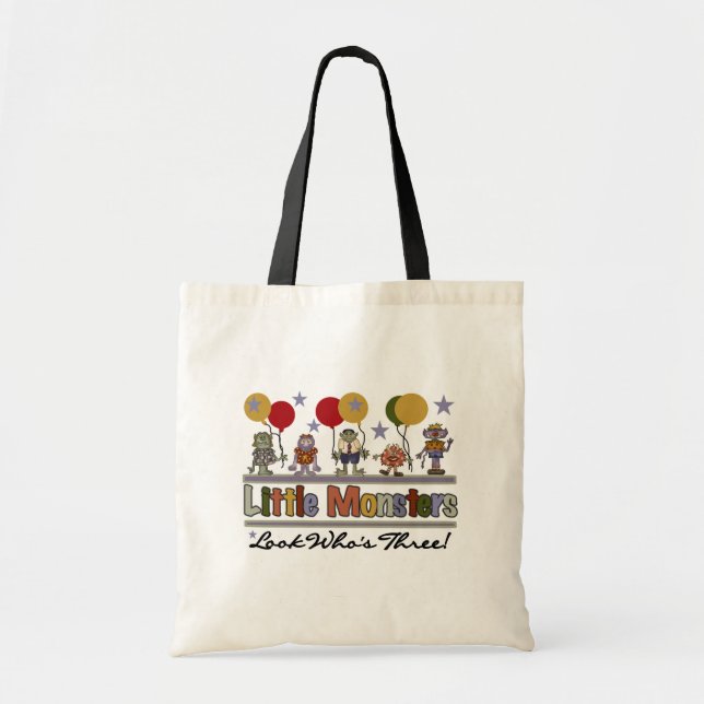 Tote Bag Monster 3ème anniversaire Tshirts et cadeaux (Devant)