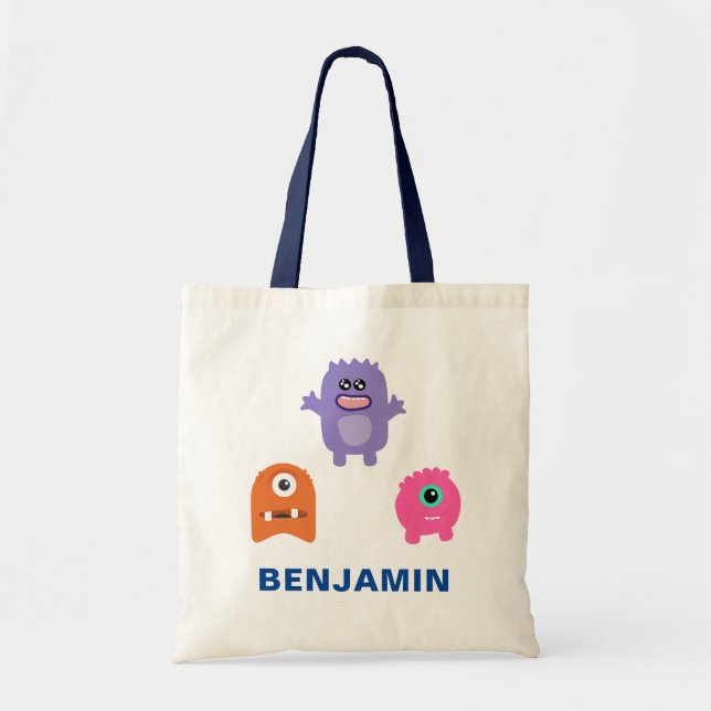 Tote Bag Monstres colorés Enfants (Devant)