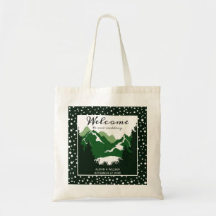 Tote Bag Montagnes vertes et blanches Accueil mariage