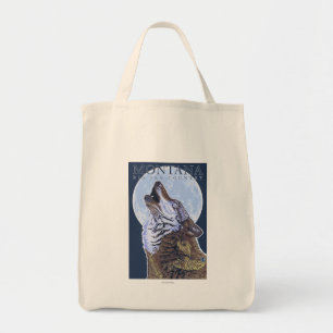Tote Bag Montana — Big Sky CountryHowling Wolf