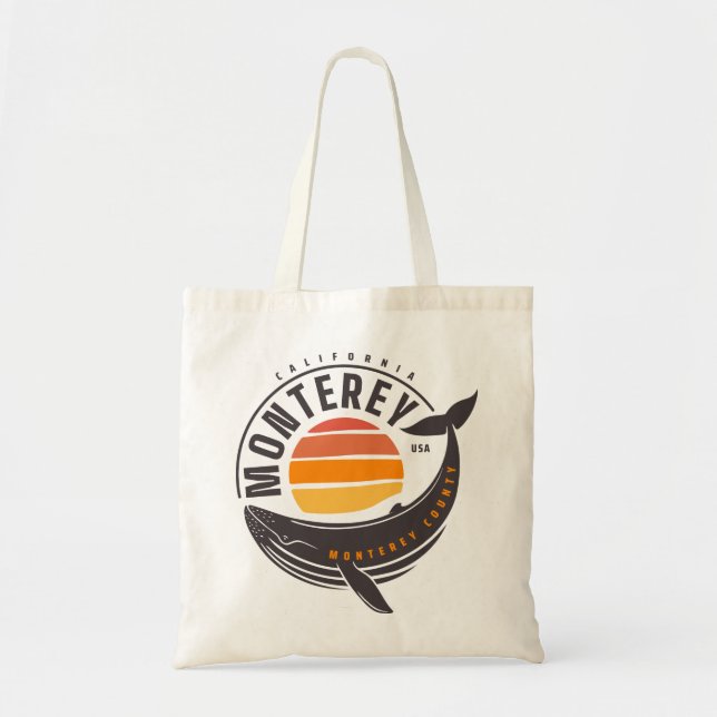 Tote Bag Monterey California Whale (Devant)