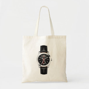 Tote Bag Montre Chronographe Noire de luxe Timepiece élégan