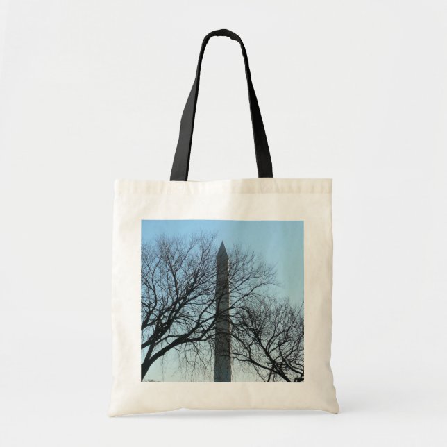 Tote Bag Monument de Washington dans le paysage d'hiver I (Devant)