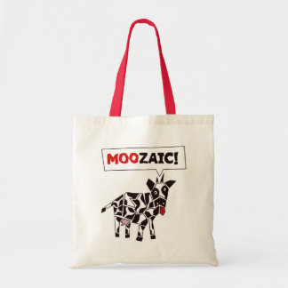 Tote Bag Moozaic ! - Funny Motif de mosaïque de vache