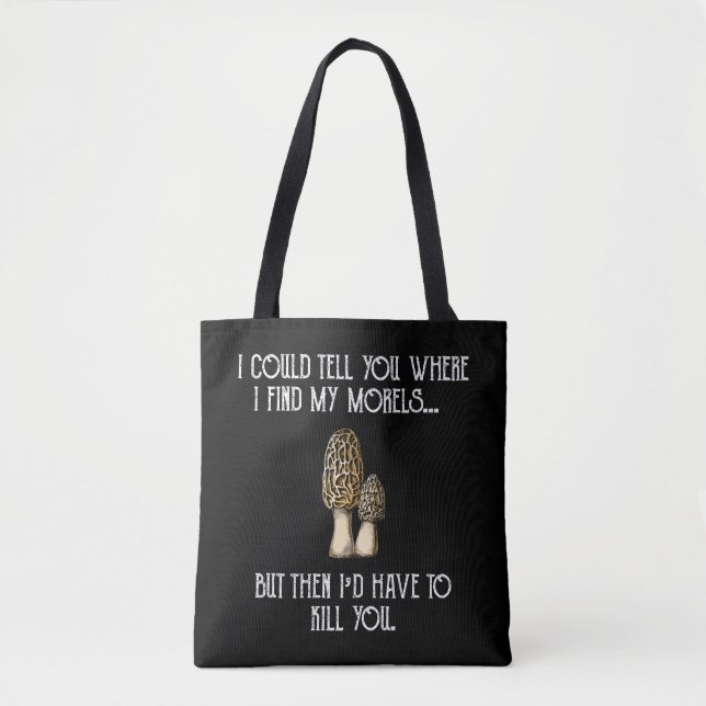 Tote Bag Morel Chasseur de champignons Funny (Devant)