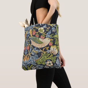 Tote Bag Morris Voleur de Fraises Bleu Nuit Art Fin Vintage