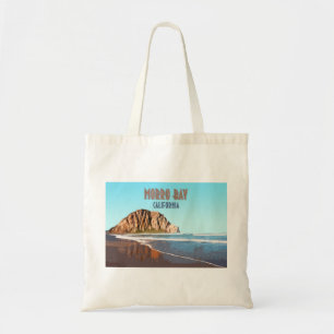 Tote Bag Morro Bay Rock California Vintage