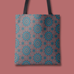 Tote Bag Mosaïque ancienne modèle géométrique floral