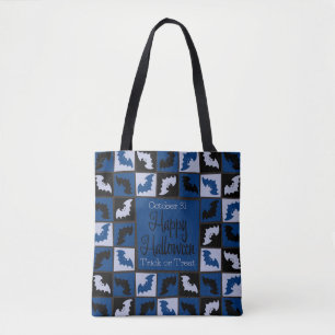 Tote Bag Mosaïque de chauve-souris d'Halloween