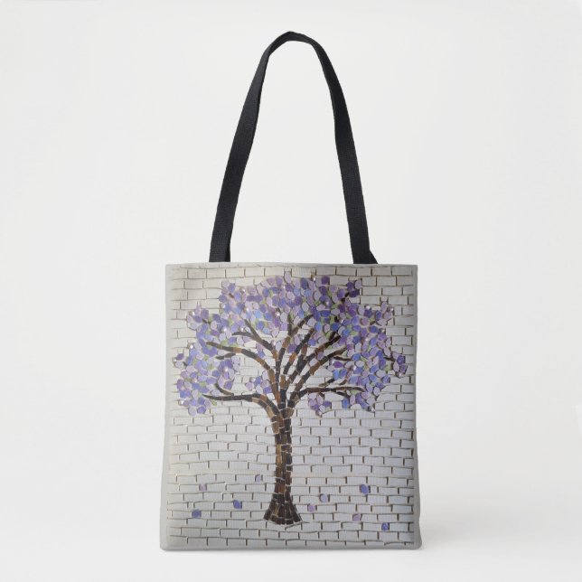 Tote Bag Mosaïque de Jacaranda (Devant)