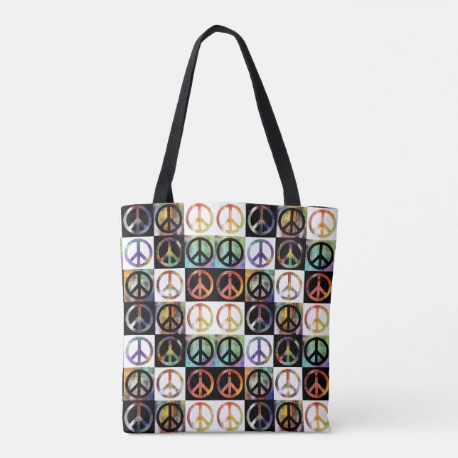 Tote Bag Mosaïque de signe de paix (Dos)