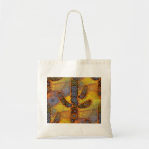 Tote Bag Mosaïque du sud-ouest de l'Arizona Saguaro Cactus 