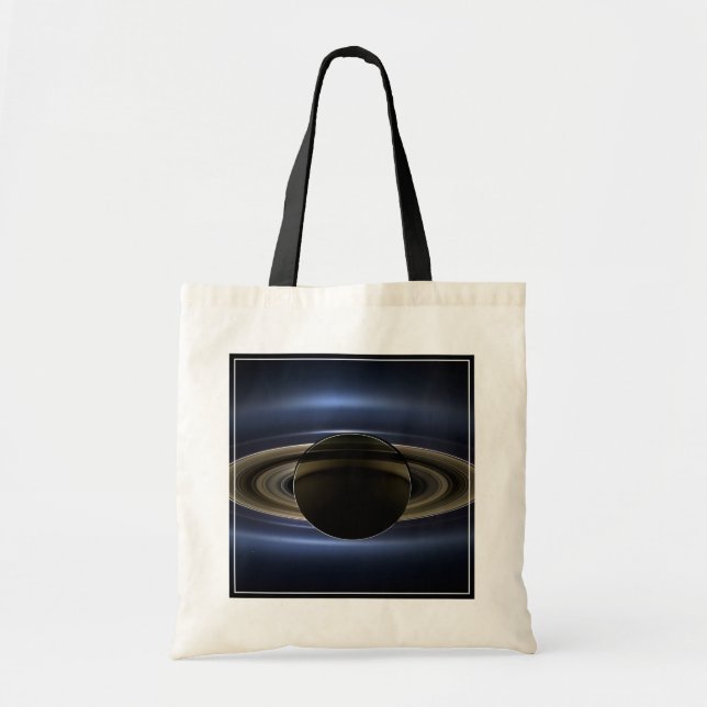Tote Bag Mosaïque Du Système Saturne Rétro-Éclairé Par Le S (Devant)