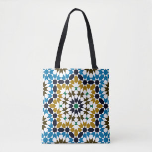 Tote Bag Mosaique marocaine motif géométrique bohème tradit