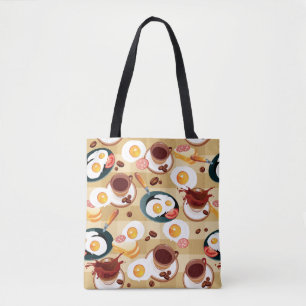 Tote Bag Motif 3 de petit déjeuner