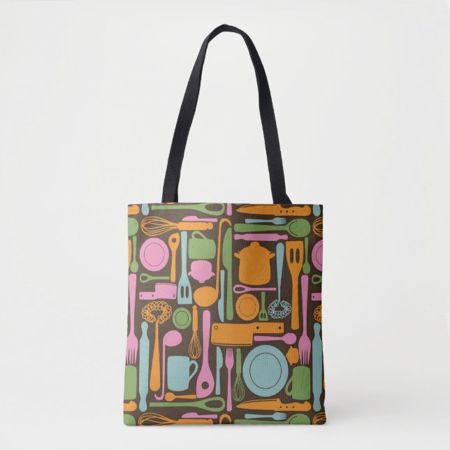 Tote Bag Motif 3 d'ustensiles de cuisine (Devant)