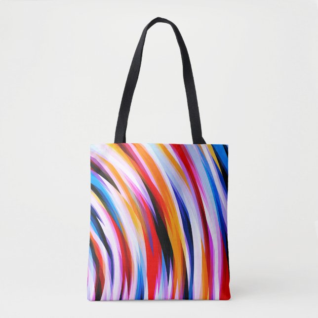 Tote Bag Motif à bandes multiples (Devant)