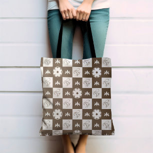 Tote Bag Motif À damiers classique