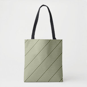 Tote Bag Motif à deux tons mousse crème verte