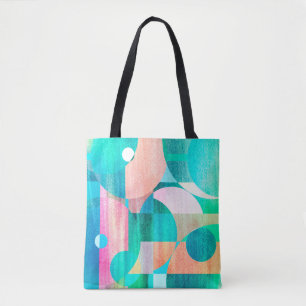 Tote Bag motif abstrait aux couleurs vives inhabituelles
