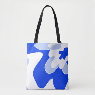 Tote Bag motif Abstrait - bleu