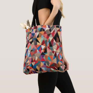 Tote Bag Motif Abstrait Crazy Quilt