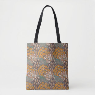 Tote Bag Motif abstrait de plume de paon