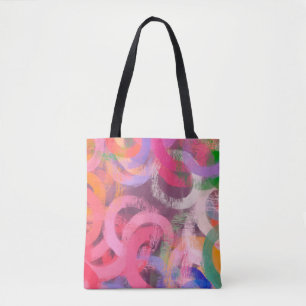 Tote Bag Motif abstrait fait main. Art moderne