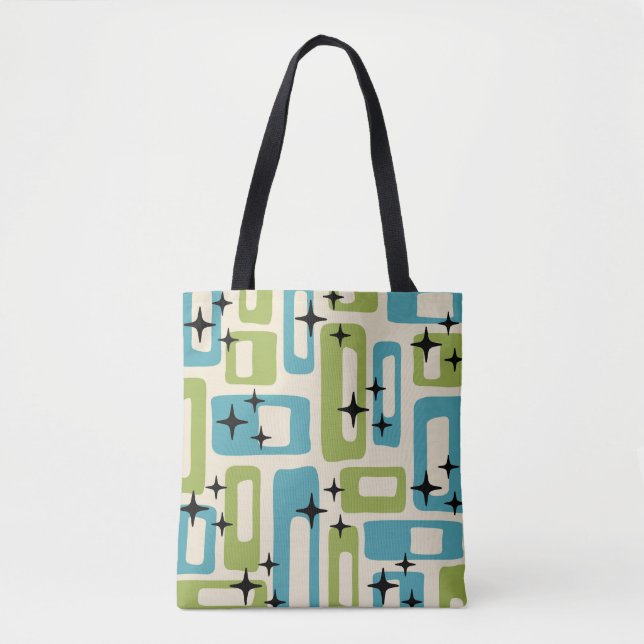 Tote Bag Motif Abstrait moderne du milieu du siècle (Devant)