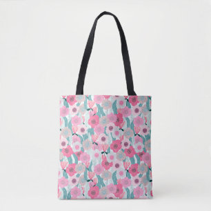 Tote Bag Motif Abstrait Pastel Pink