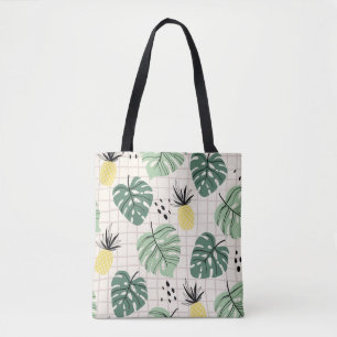 Tote Bag Motif Abstrait tropical sans couture avec feuille