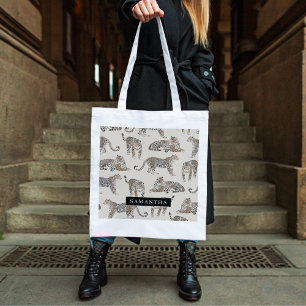 Tote Bag Motif animal sauvage de la Jungle Leopard