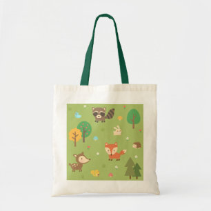 Tote Bag Motif Animaux de Forêt Mignon pour Enfants