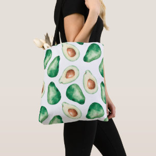 Tote Bag Motif Aquarelle Avocado