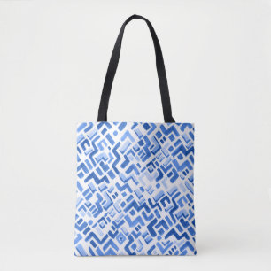 Tote Bag Motif aquarelle géométrique Abstrait sans couture