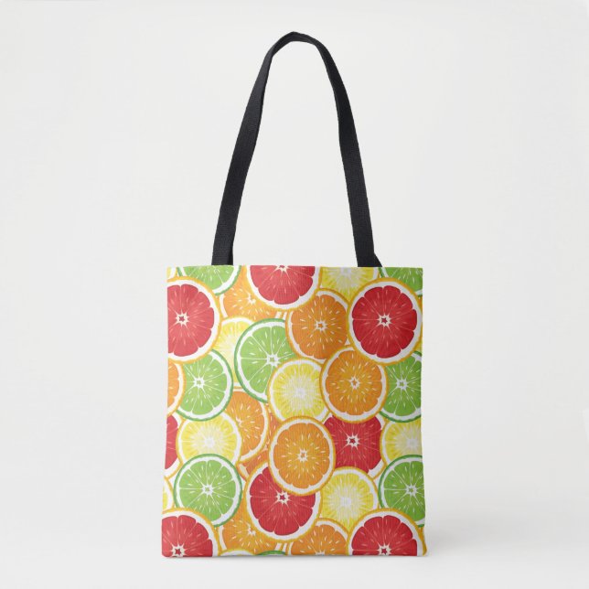 Tote Bag Motif avec des agrumes (Devant)