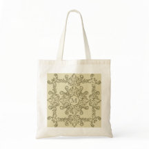 motif beige de style baroque. monogramme