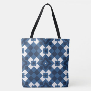 Tote Bag Motif bleu arabe Fourre-tout